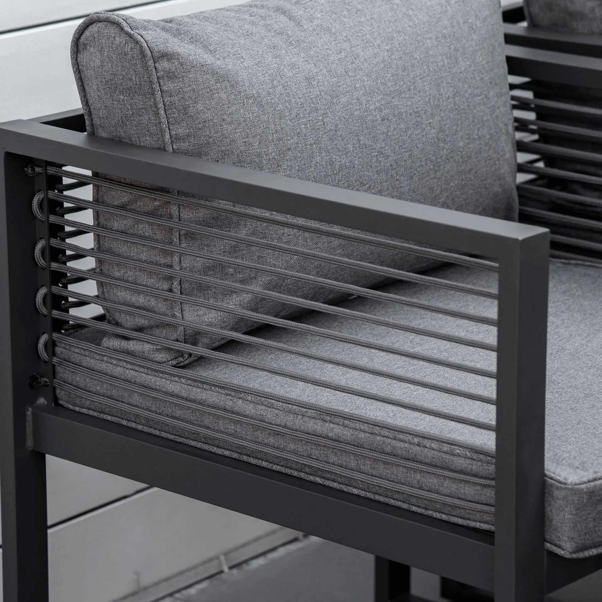 8 Seater Garden Dining Cube Set Aluminum Outdoor Furniture. - Londecor