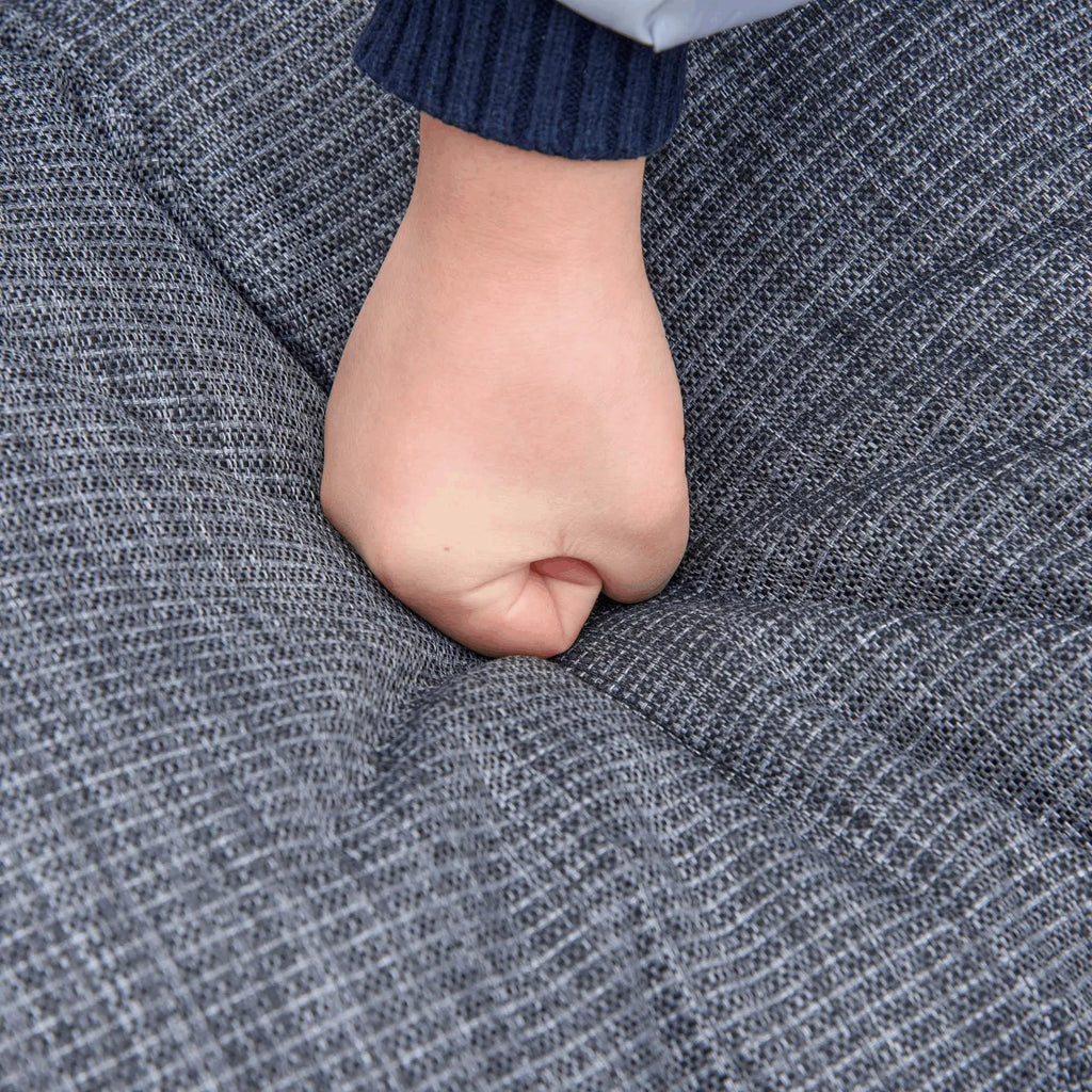 4 Piece Aluminium Garden Sofa Set with Coffee Table, Outdoor Furniture Set with Padded Cushions & Olefin Cover, Dark Grey - Londecor