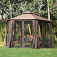 3 x 3(m) Hexagon Gazebo Patio Canopy Tent - Londecor