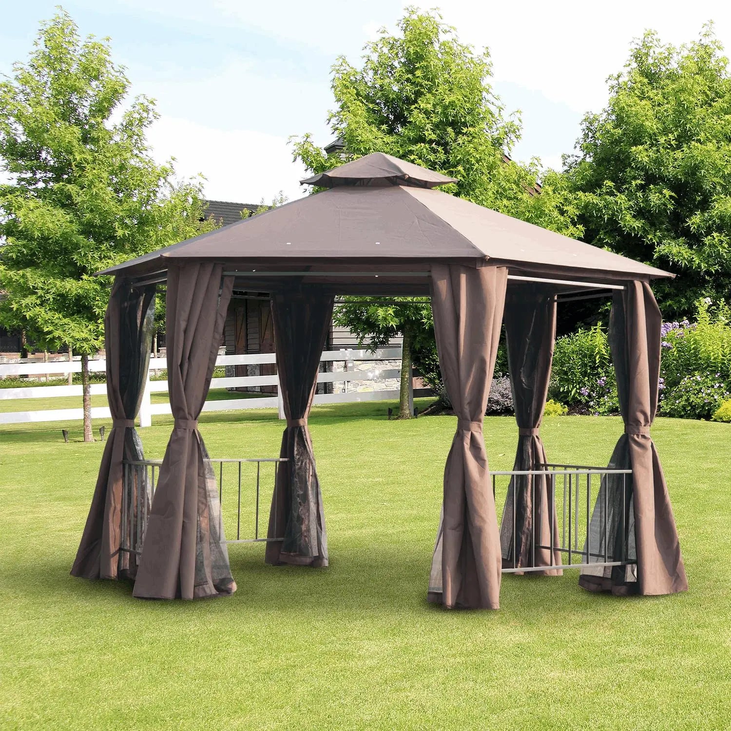 3 x 3(m) Hexagon Gazebo Patio Canopy Tent - Londecor