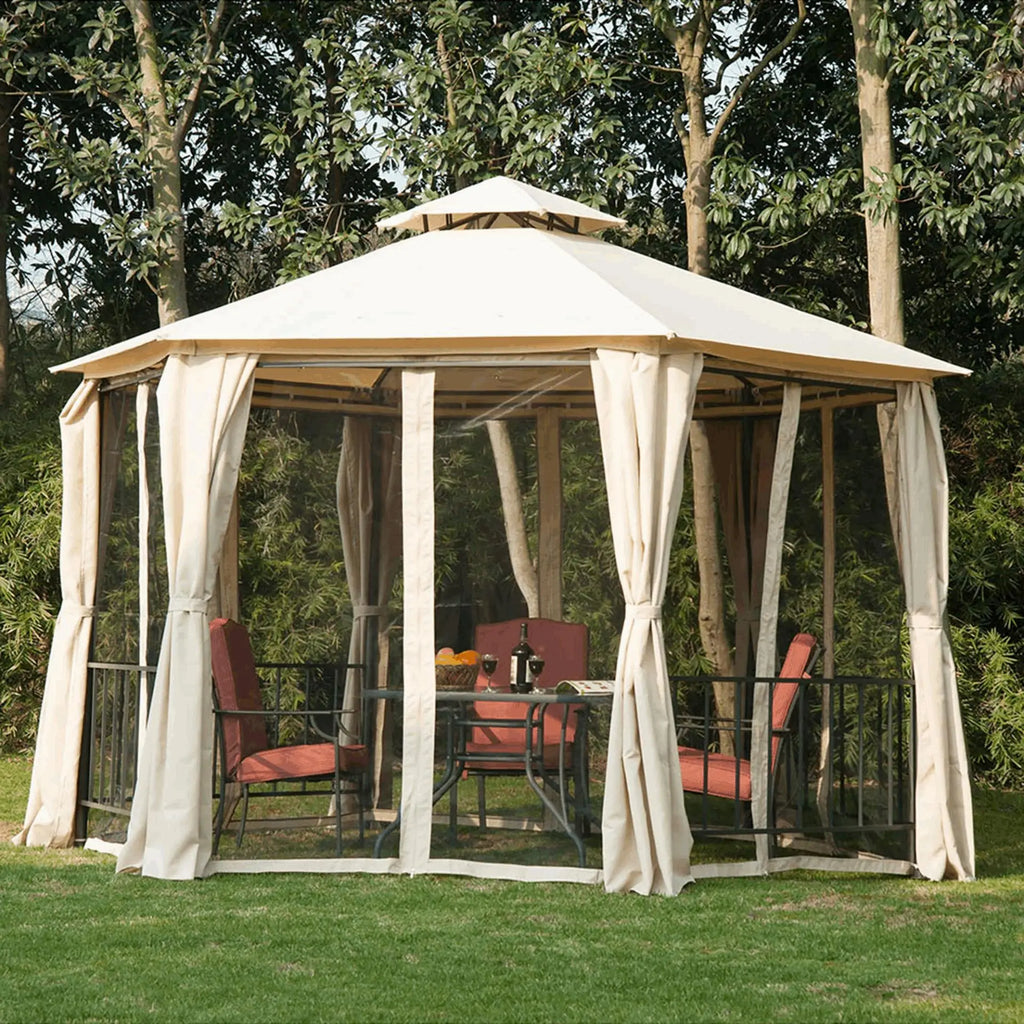 3 x 3(m) Hexagon Gazebo Patio Canopy Tent. - Londecor