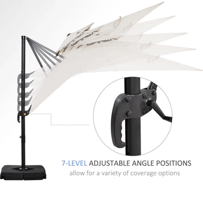 Garden Cantilever Roma Parasol with Aluminum Frame. Londecor