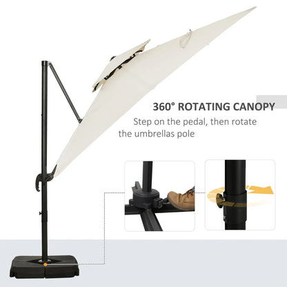 Garden Cantilever Roma Parasol with Aluminum Frame. Londecor