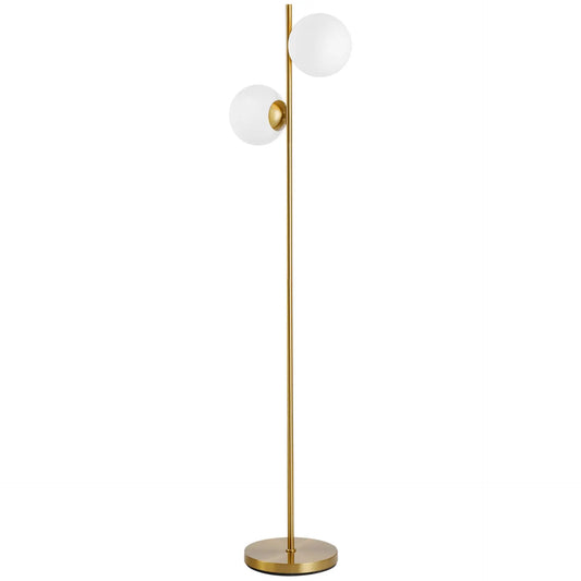 Glass Shade Floor Lamp Modern Decorative w/ Floor Switch - Londecor