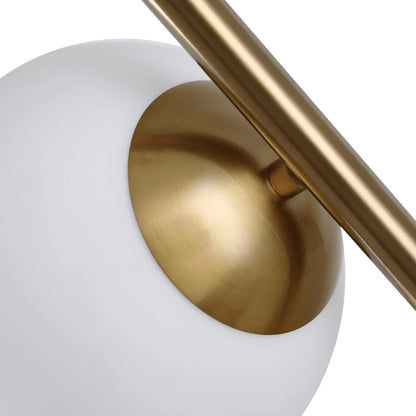 Glass Shade Floor Lamp Modern Decorative w/ Floor Switch - Londecor