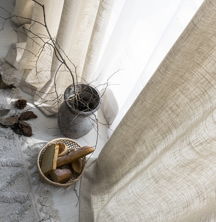 Soft Light, Natural Beauty: Translucent Linen Screen Curtain