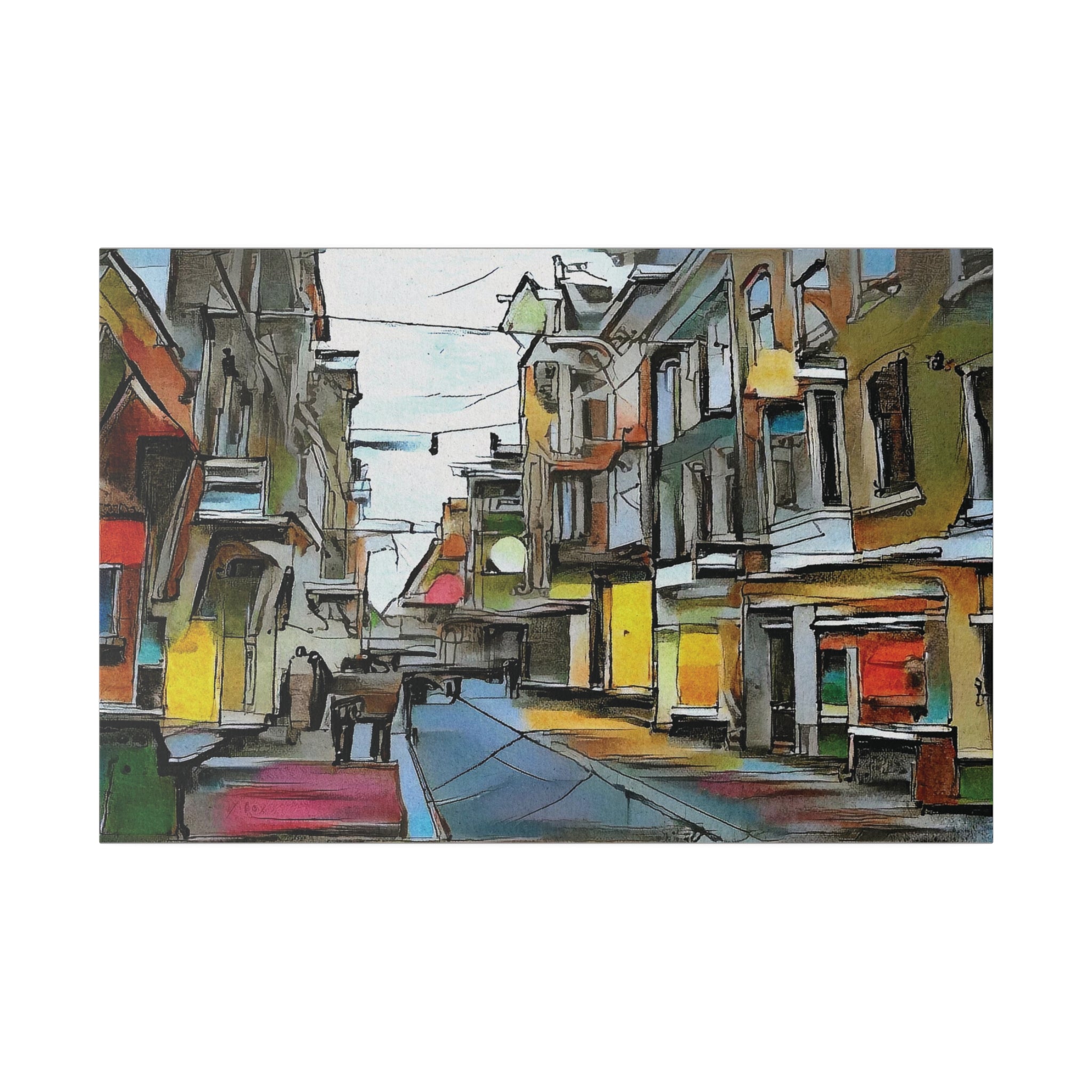 On The High Street Canvas Printify