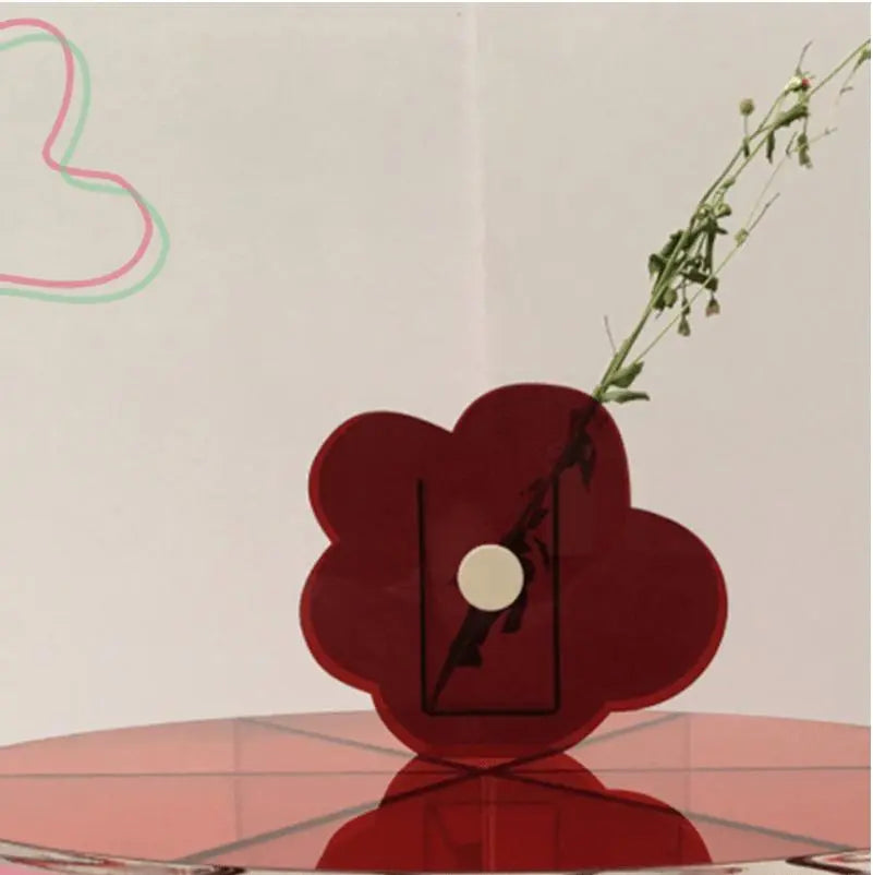 Modern Simple Acrylic Vase, Living Room Designer, Colorful Vase Decoration. - Londecor