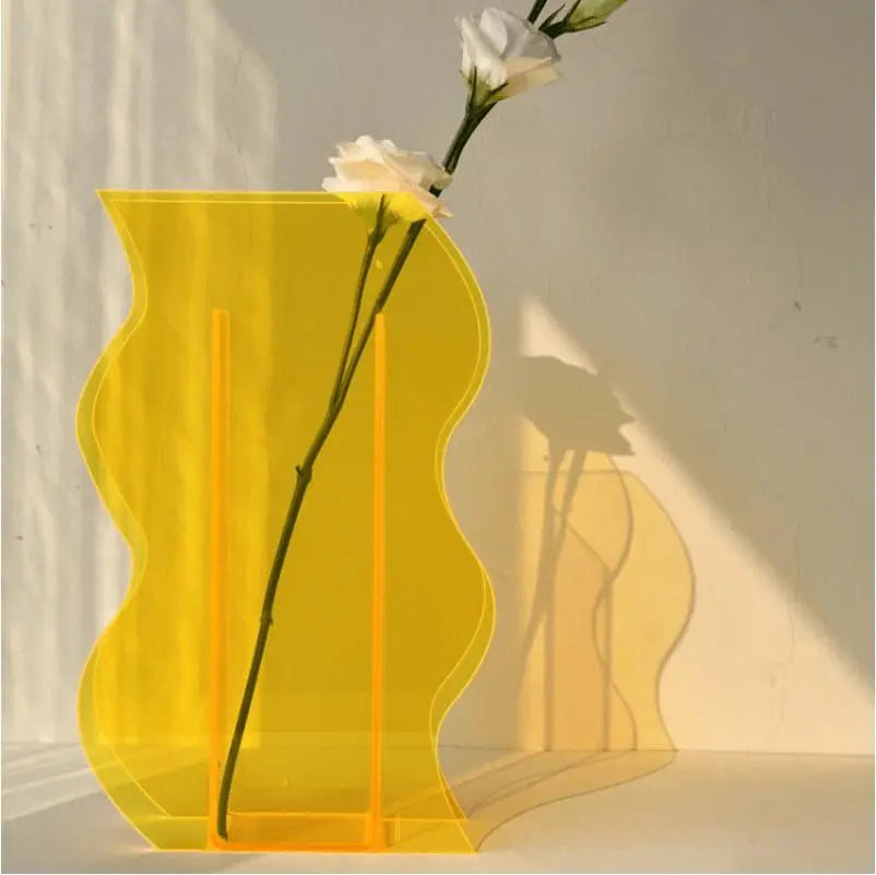 Modern Simple Acrylic Vase, Living Room Designer, Colorful Vase Decoration. - Londecor