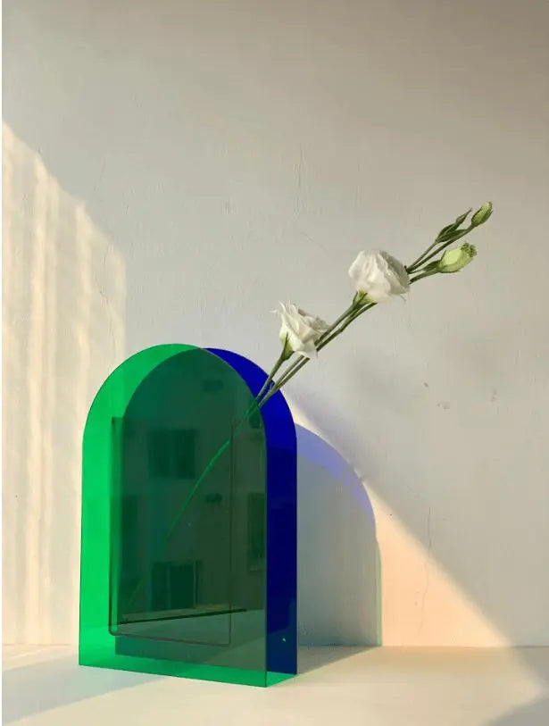 Modern Simple Acrylic Vase, Living Room Designer, Colorful Vase Decoration. - Londecor