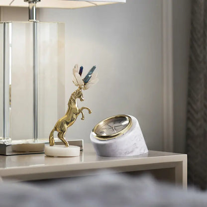 Marble Desktop Clock Londecor