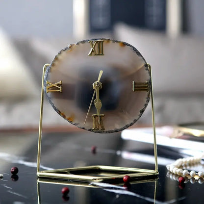 Luxurious Agate Stone Clock Londecor