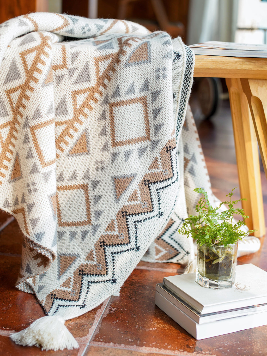 Knitted Bohemian throws
