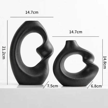 Minimalist Ceramic Vase: Aura | Modern Home Decor (Light Luxury, Nordic)