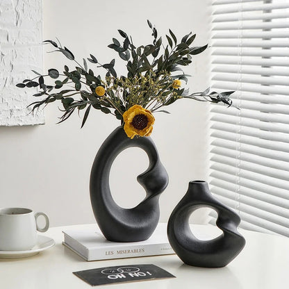 Minimalist Ceramic Vase: Aura | Modern Home Decor (Light Luxury, Nordic)