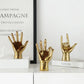 Radiant Resin Plating Hand Gesture Sculpture Londecor