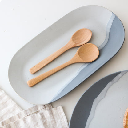 Ceramic grey plate