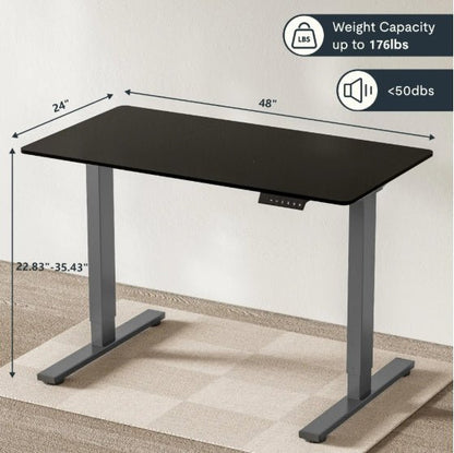 Adjustable Electric Standing Desk – Height Adjustable Sit Stand Computer Workstation for Home Office