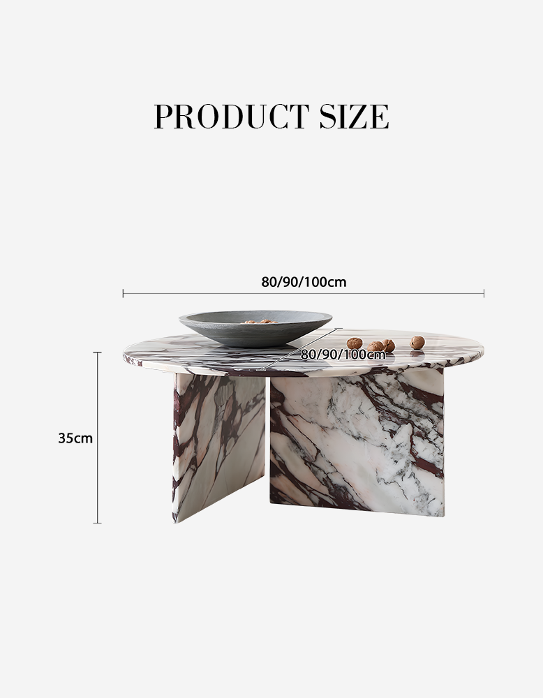 Aiko Coffee Table Round, Marble