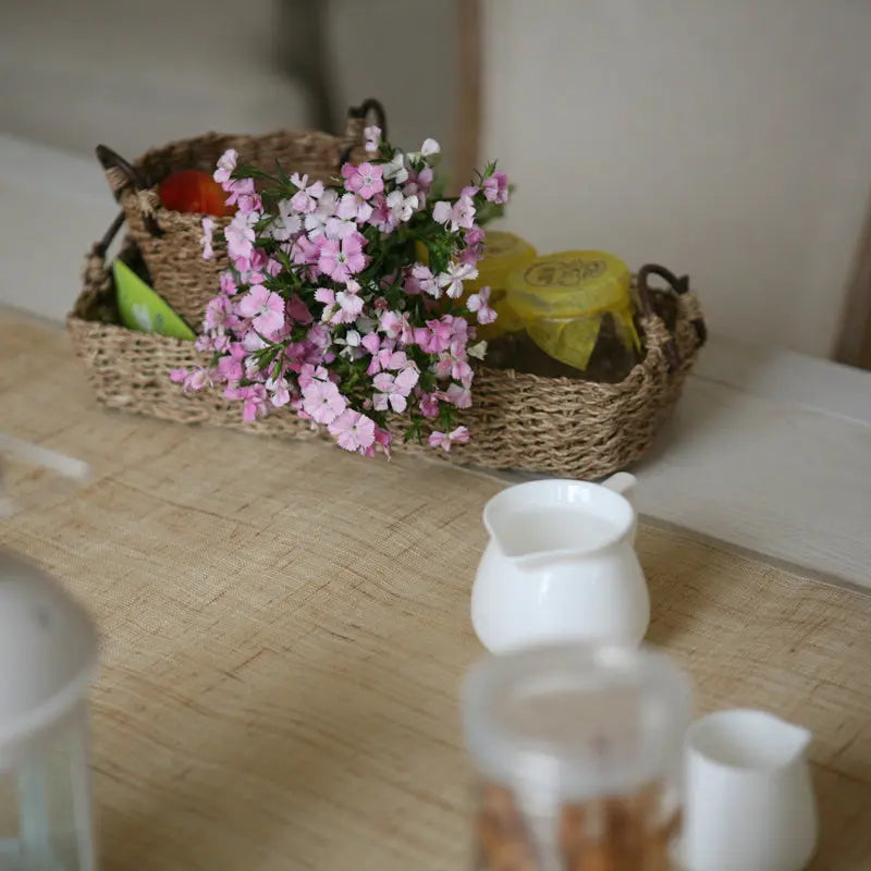 Handmade Pure Linen Woven Table Runner Londecor