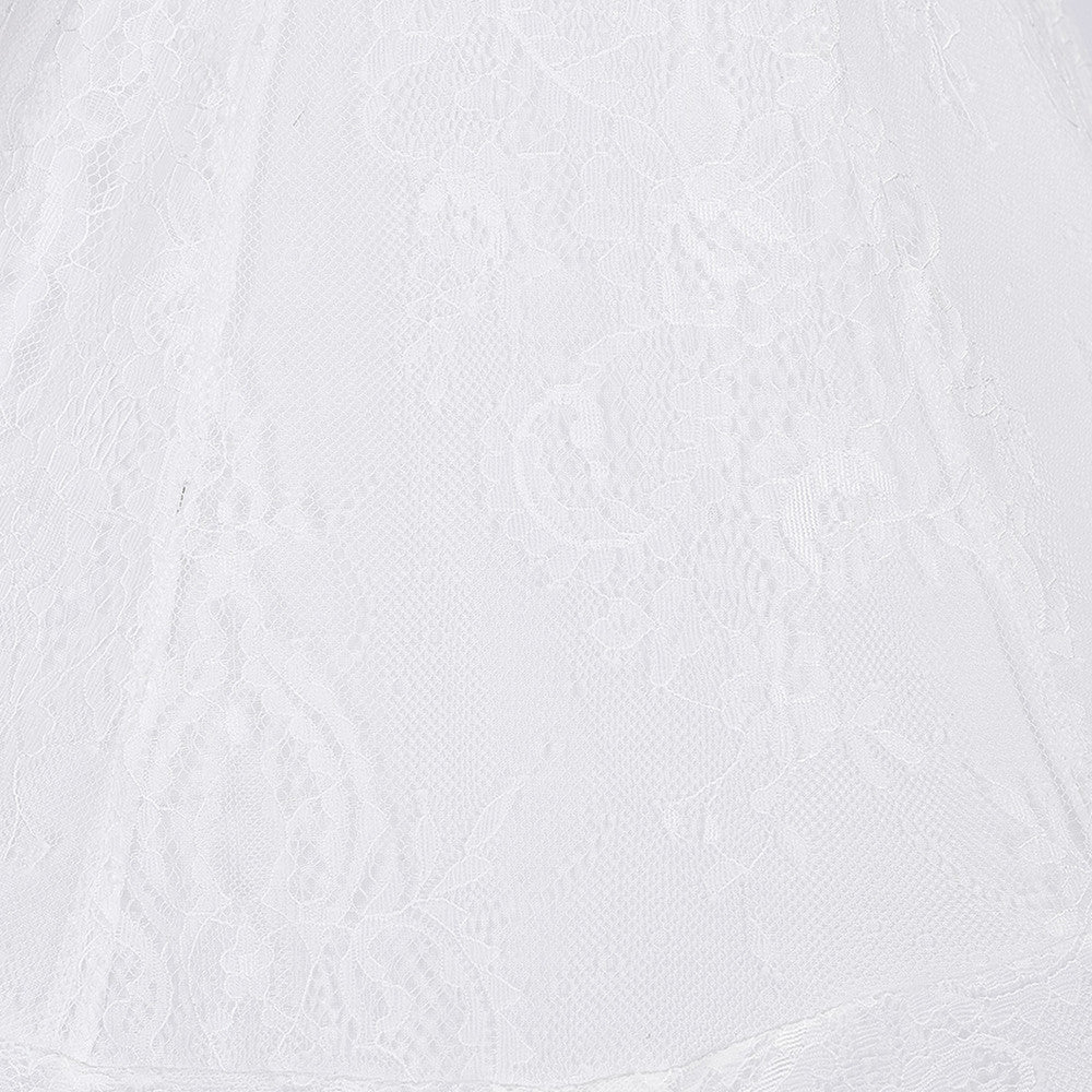 Magical Nights: White Lace Bed Curtain for Kids' Bedrooms