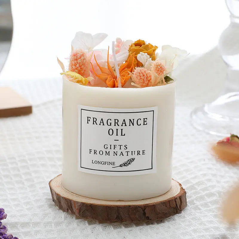 Dried Flowers Romantic Candle Londecor