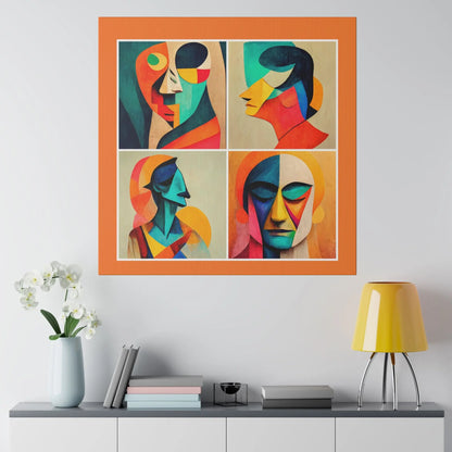 Abstract Faces Wall Art Printify