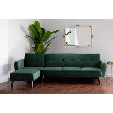 Serene 3 Seat Green Sofa Bed
