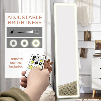 Full-Length Mirror with LED Lights and Remote Control. Londecor