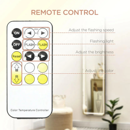 Full-Length Mirror with LED Lights and Remote Control. Londecor