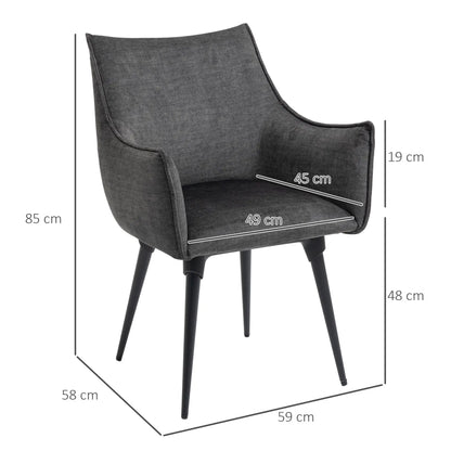 Modern Armchairs with Steel Legs. Londecor
