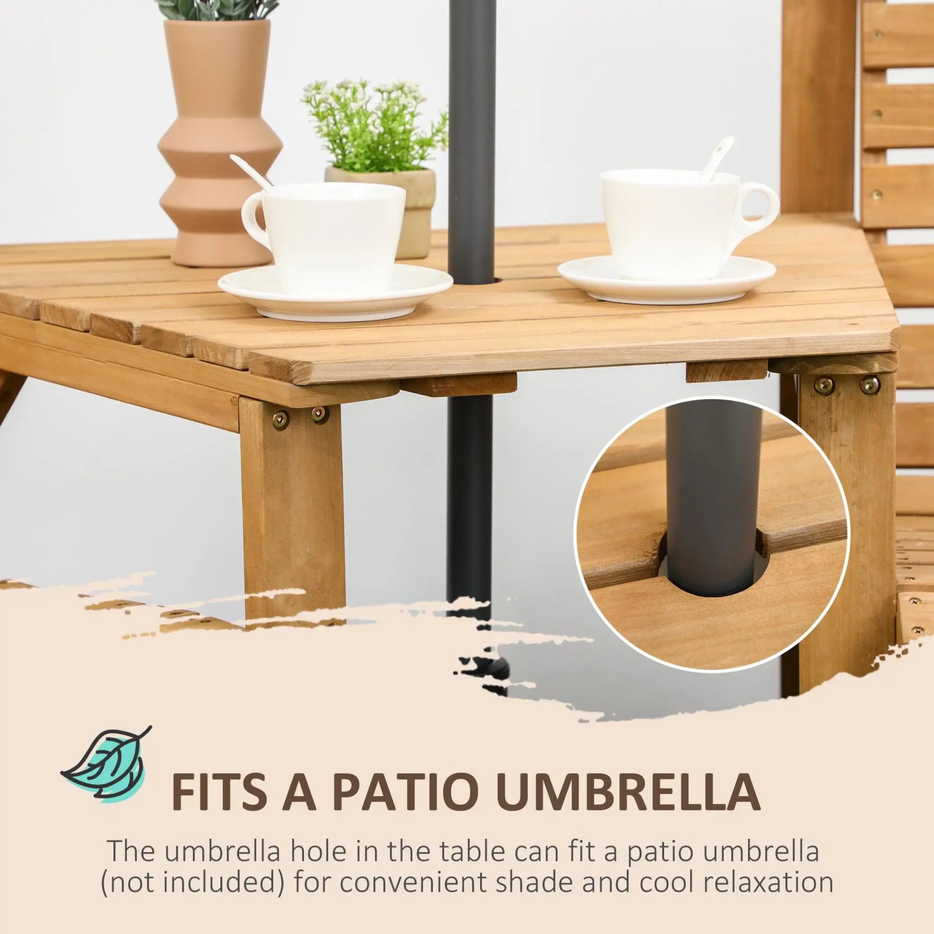 Wooden Garden Love Seat. Londecor