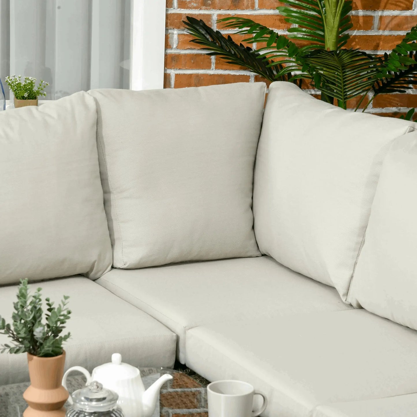 5 Pieces Rattan Corner Sofa. - Londecor