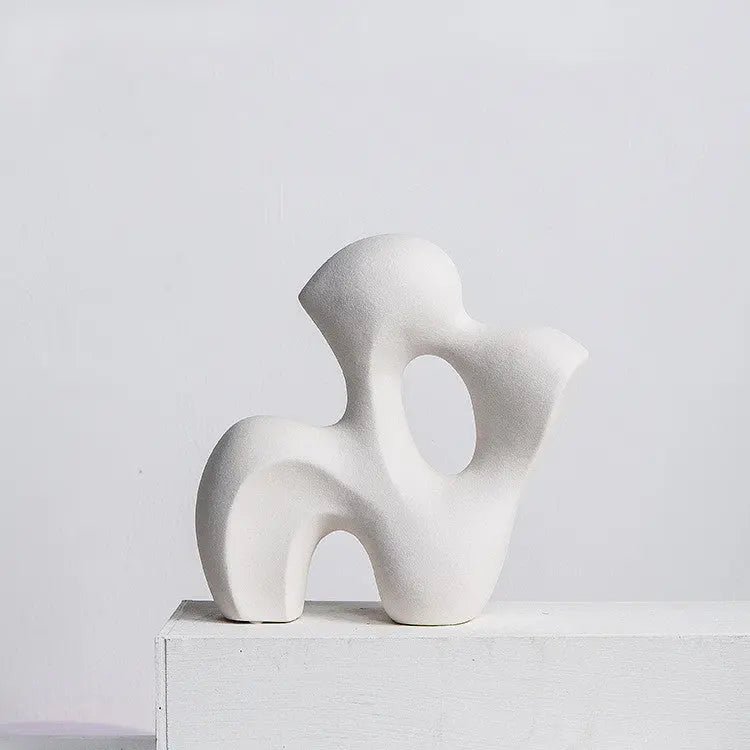 Abstract Irregular Rockery Ceramic Ornaments TV Cabinet Showroom Model Room Londecor