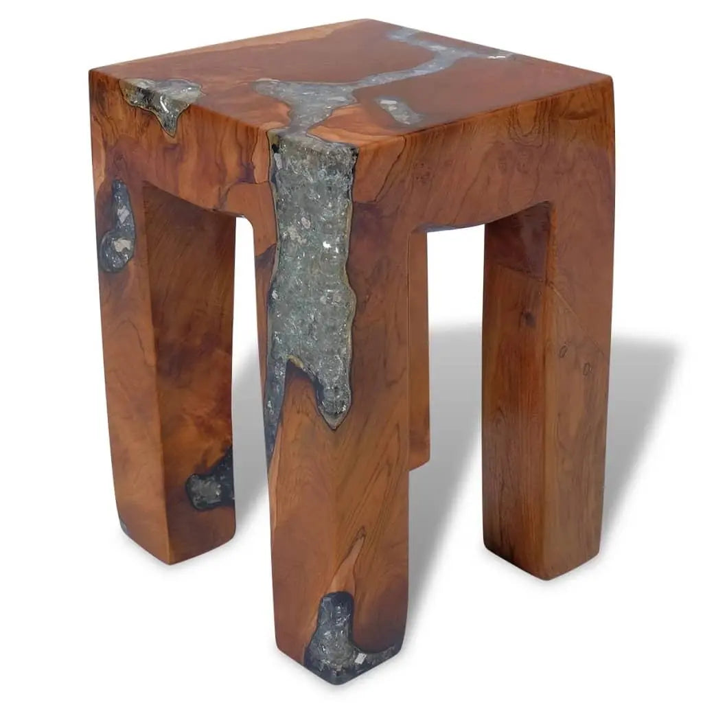 Coffee Table Solid Teak Wood and Resin Londecor