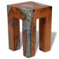 Coffee Table Solid Teak Wood and Resin Londecor