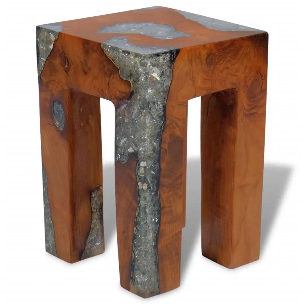 Coffee Table Solid Teak Wood and Resin Londecor