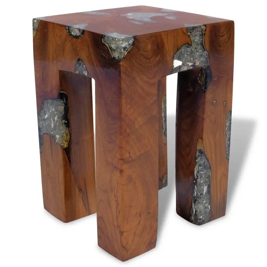 Coffee Table Solid Teak Wood and Resin Londecor