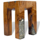 Coffee Table Solid Teak Wood and Resin Londecor