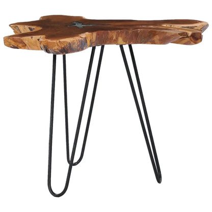 Teak Wood and Resin Side Table Londecor