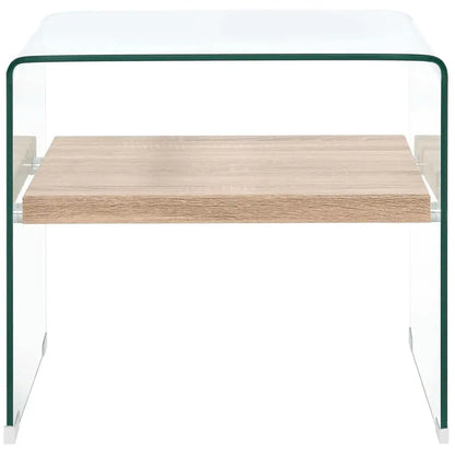 Coffee Table Clear 50x50x45 cm Tempered Glass Londecor