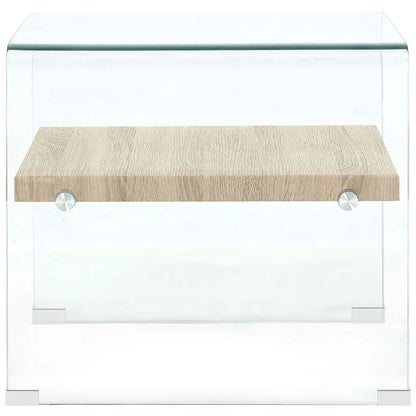 Coffee Table Clear 50x50x45 cm Tempered Glass Londecor