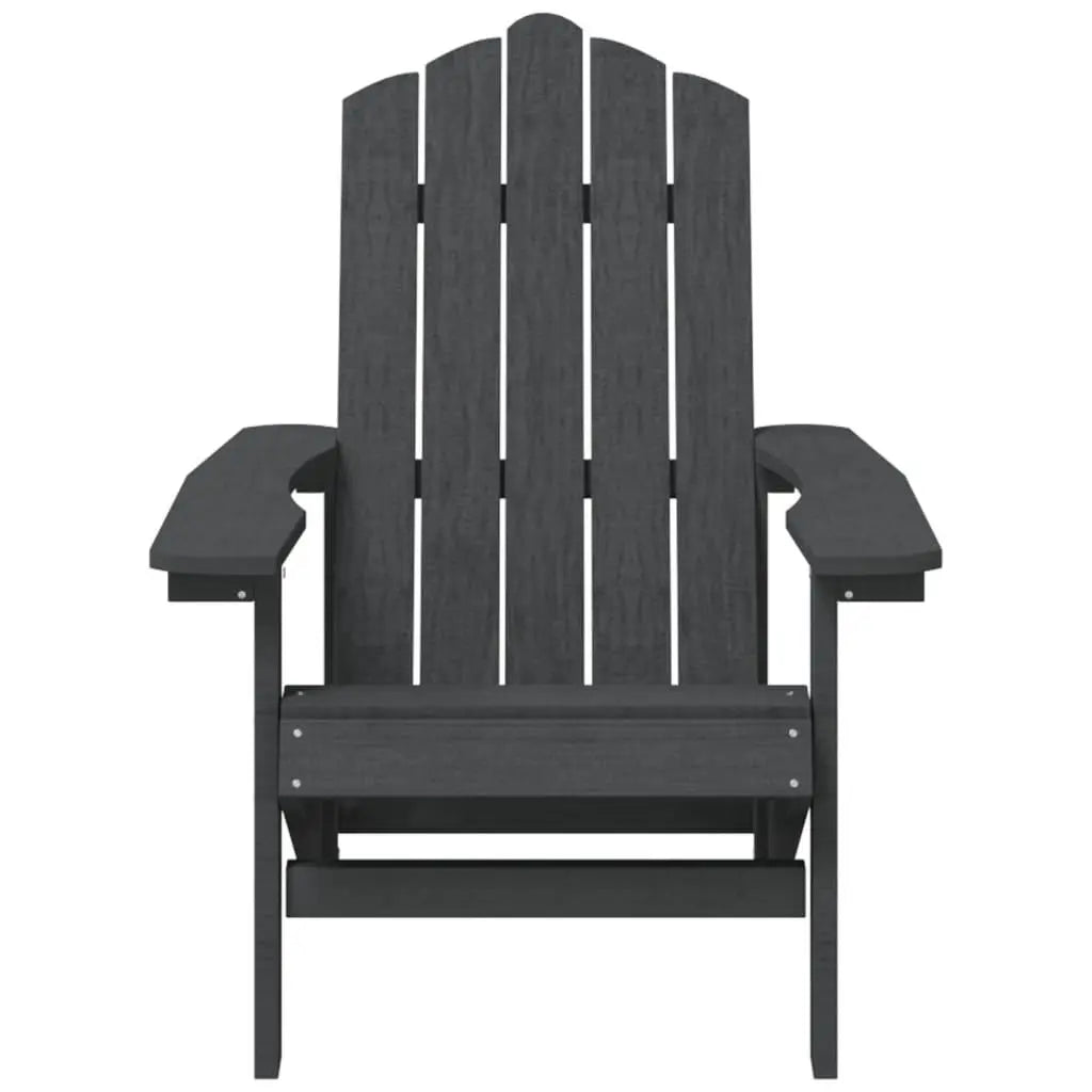 Garden Adirondack Chairs with Table HDPE Anthracite Londecor