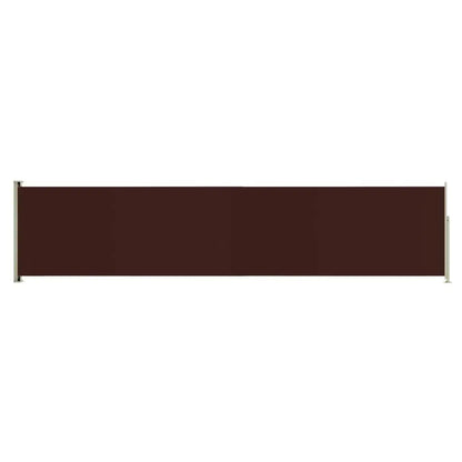 Patio Retractable Side Awning 140x600 cm Brown Londecor