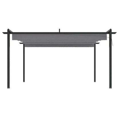 Garden Gazebo with Retractable Roof 4x3 m Anthracite Londecor