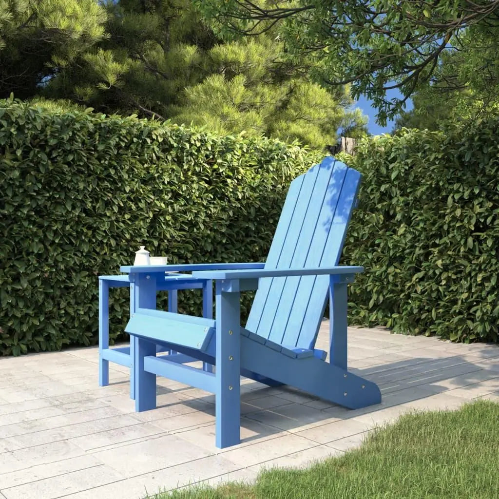 Garden Adirondack Chair HDPE Aqua Blue Londecor