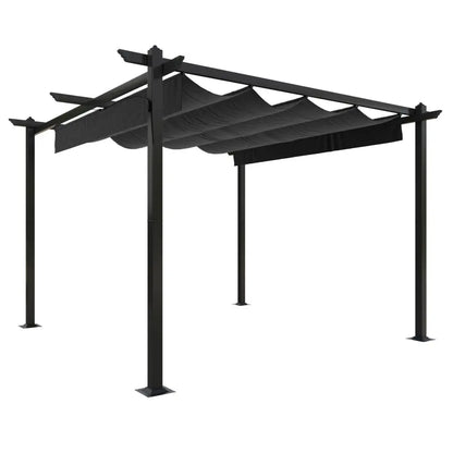 Garden Gazebo with Retractable Roof 3x3 m Anthracite Londecor