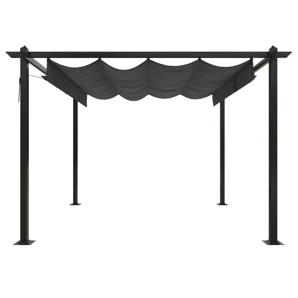 Garden Gazebo with Retractable Roof 3x3 m Anthracite Londecor