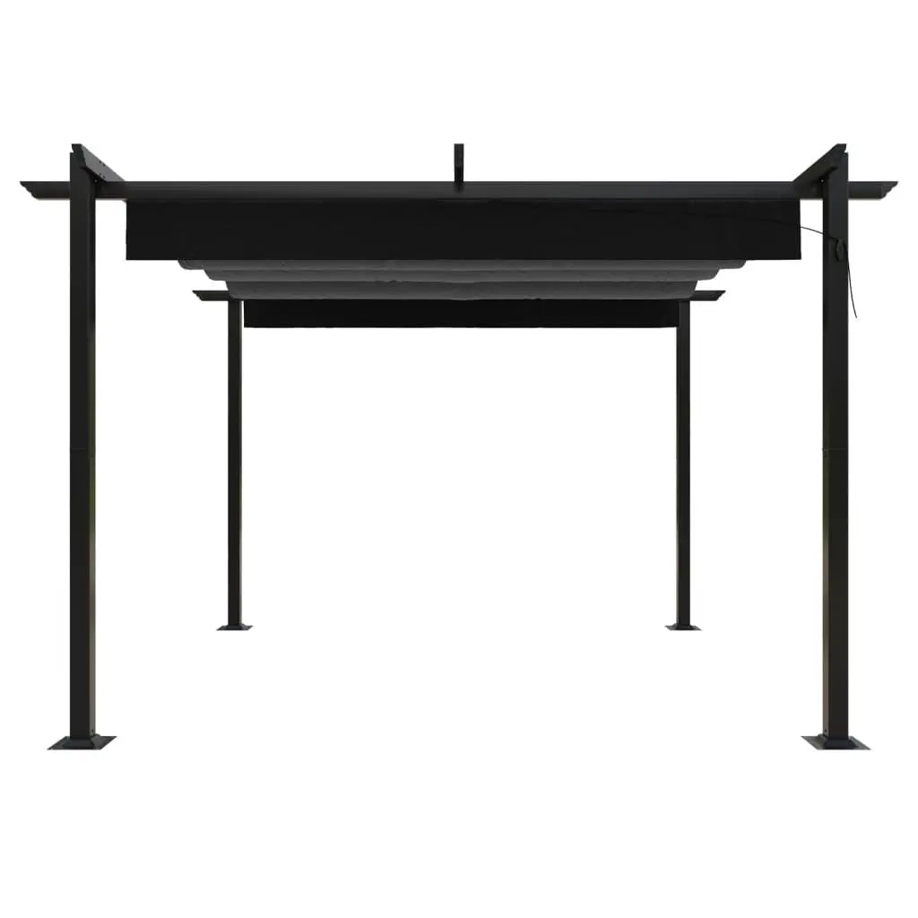 Garden Gazebo with Retractable Roof 3x3 m Anthracite Londecor