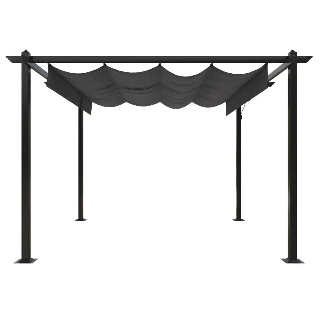 Garden Gazebo with Retractable Roof 3x3 m Anthracite Londecor